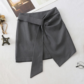 Fusta scurta de dama in negru si gri