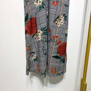 Rochie de dama in carouri cu maneci scurte