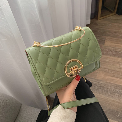 Geanta dama cu maner metalic lung si scurt