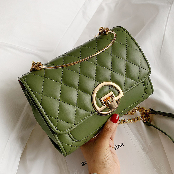 Geanta dama cu maner metalic lung si scurt