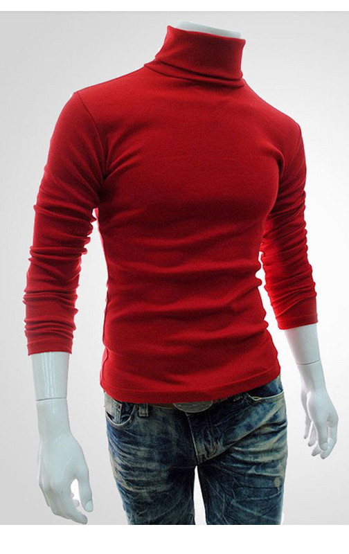 Pulover barbatesc model uni cu guler inalt in mai multe culori