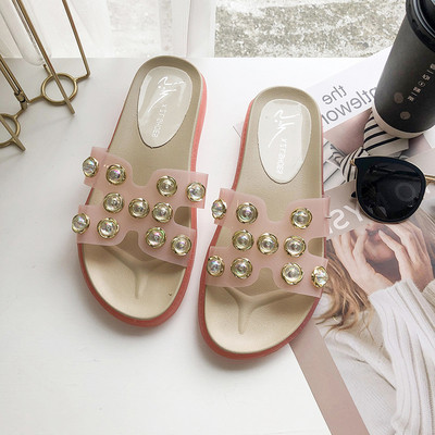 Papuci de dama eleganti cu perle in mai multe culori