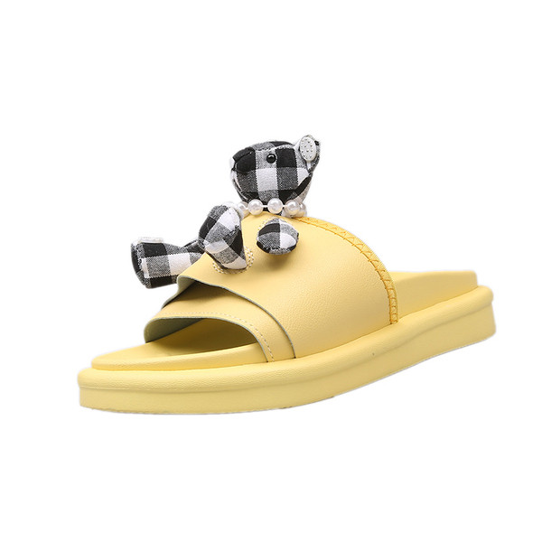 Női alkalmi papucs új modellje 3D dekorációval több színben