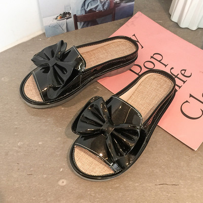 Női modern papucs szalaggal több színben