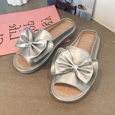 Női modern papucs szalaggal több színben