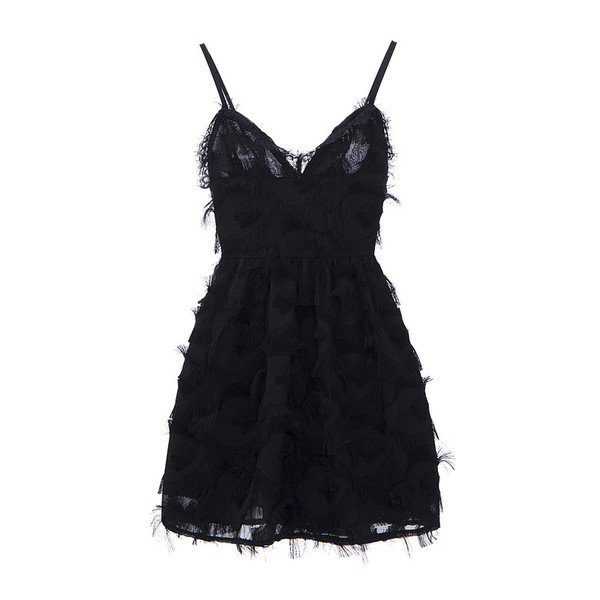 Stílusos női ruha modell vékony fekete-fehér pántokkal