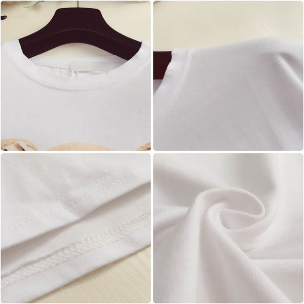 Női alkalmi póló széles modell fehér és zöld rátéttel