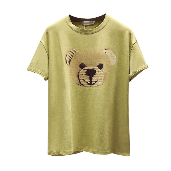 Női alkalmi póló széles modell fehér és zöld rátéttel