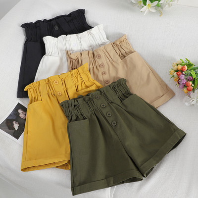Ежедневни дамски къси панталони с висока талия в пет цвята