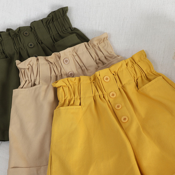 Ежедневни дамски къси панталони с висока талия в пет цвята