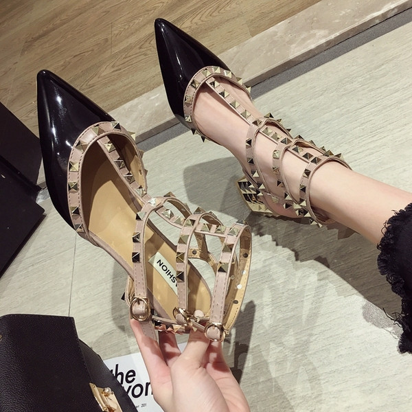 Pantofi de dama extravaganti cu toc inalt in mai multe culori - model ascutit