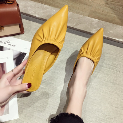 Дамски обувки от еко кожа в четири цвята - заострен модел