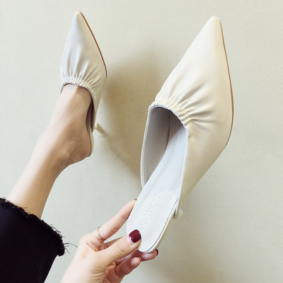 Öko bőrből készült női cipő négy színben - hegyes modell