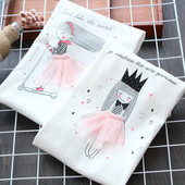 Tricou casual pentru copii cu aplicatie si tul pentru fete