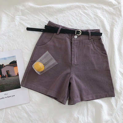 Pantaloni scurți casual cu talie înaltă în mai multe culori