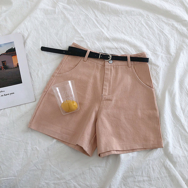 Pantaloni scurți casual cu talie înaltă în mai multe culori