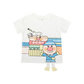 Tricou casual pentru copii alb cu aplicatii-pentru baieti