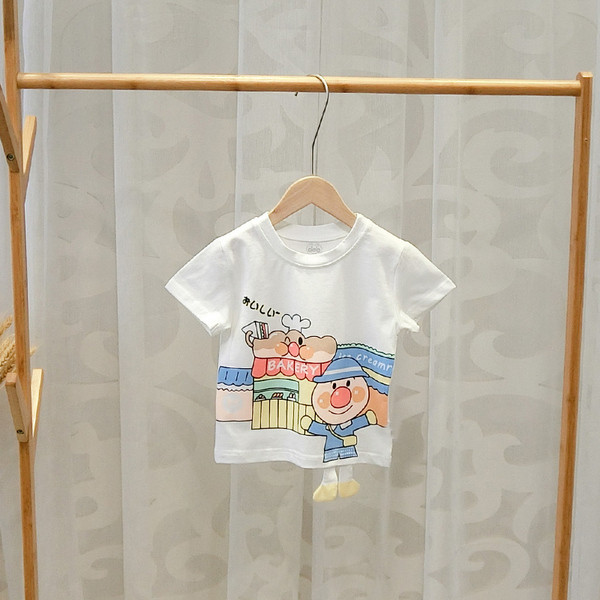 Tricou casual pentru copii alb cu aplicatii-pentru baieti