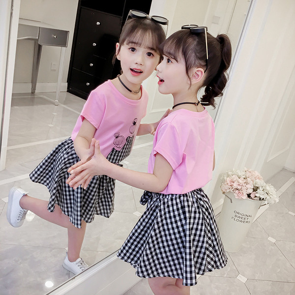 Set modern pentru copii pentru fete în roz și alb