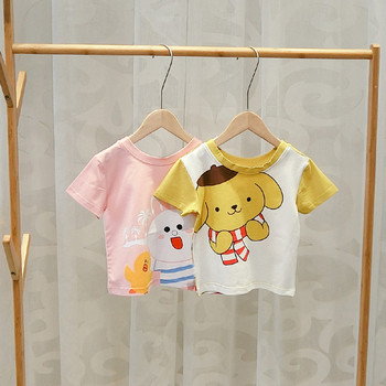 Детска тениска за момчета и момичета в два цвята с апликация