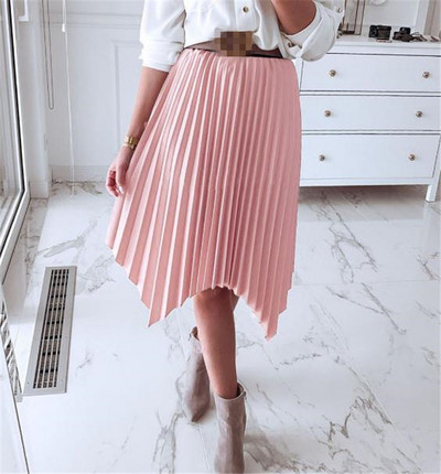 Modern női szoknya aszimmetrikus modell három színben