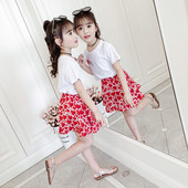 Modern gyerek szett lányszoknyához és blúzhoz