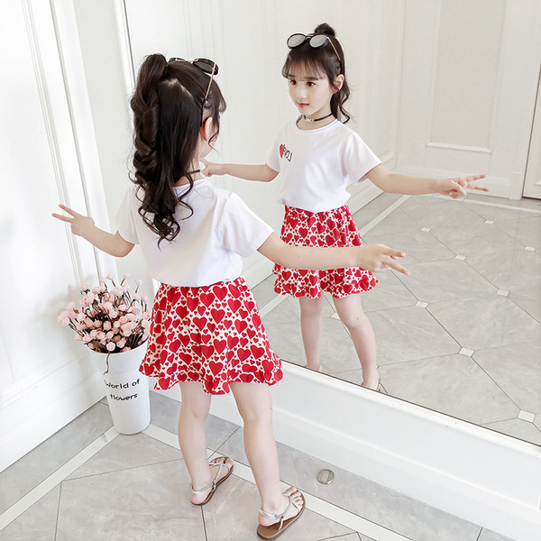 Modern gyerek szett lányszoknyához és blúzhoz