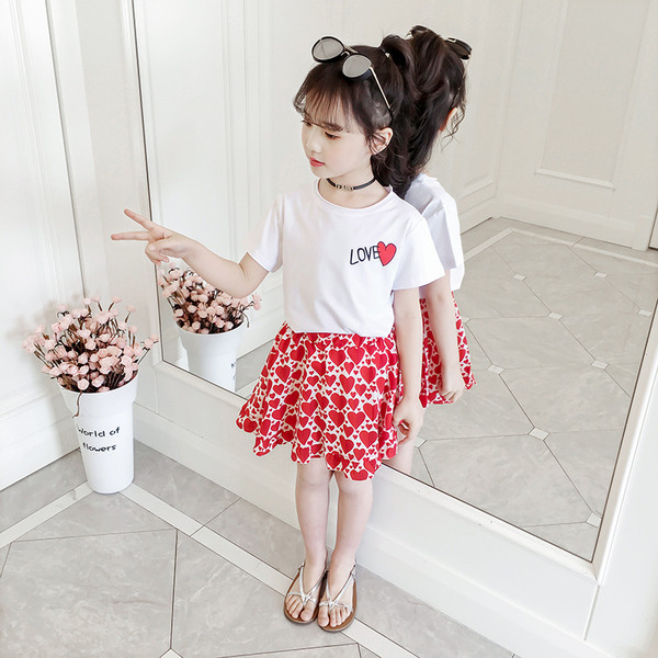 Modern gyerek szett lányszoknyához és blúzhoz