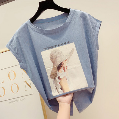 Μοντέρνα γυναικεία μπλούζα με κοντό μανίκι σε διάφορα χρώματα