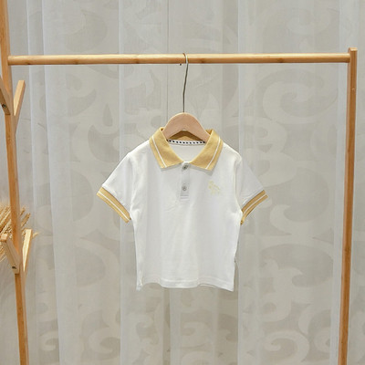 Tricou pentru copii pentru baieti in doua culori cu guler si nasturi