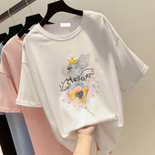 Modern női póló gyöngy díszítéssel