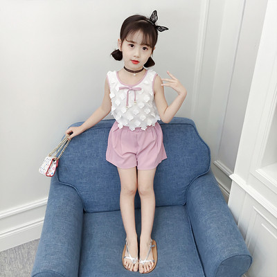 Set copii pentru fete cu panglica in doua culori