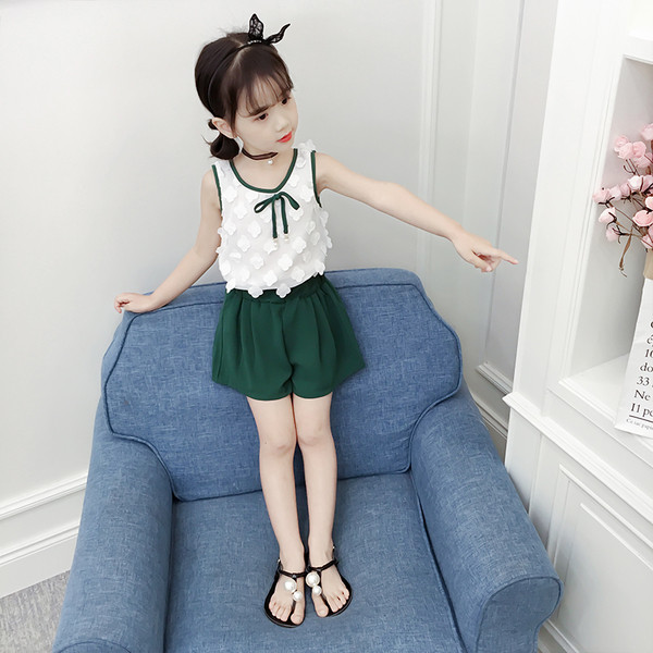 Set copii pentru fete cu panglica in doua culori