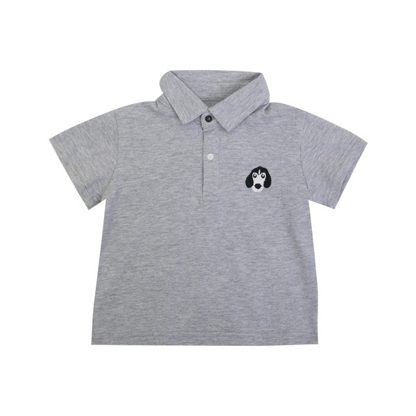 Modern gyerekpóló fiúknak három színben hímzéssel