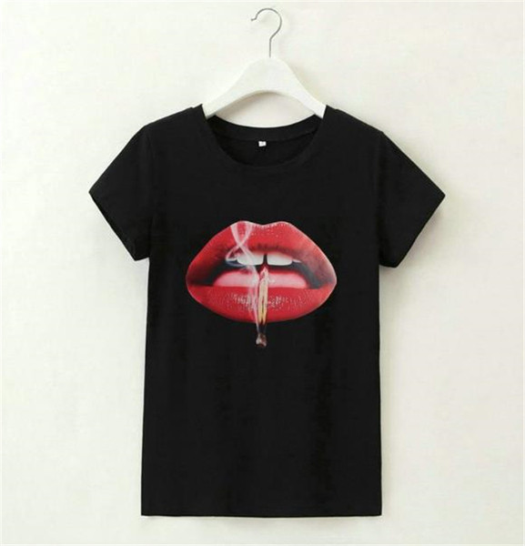 Női alkalmi póló fekete-fehér mintával