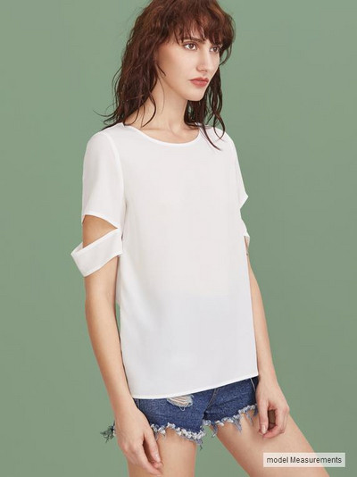 Rövid ujjú női blúz sárga, fekete és fehér színben