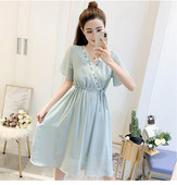 Rochie elegantă de damă cu decolteu în V în trei culori