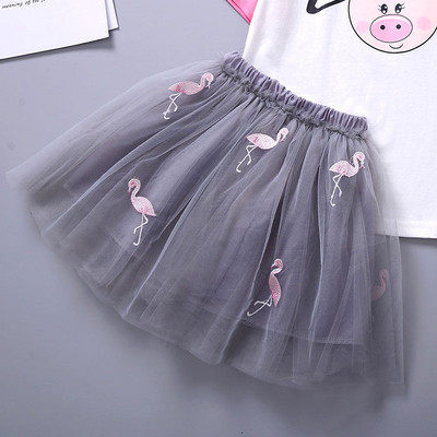 Gyermekszoknya három színben elasztikus tüll béléssel és hímzéssel