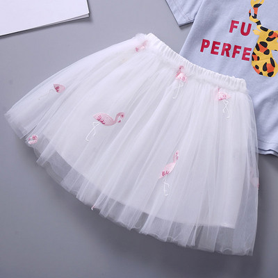 Gyermekszoknya három színben elasztikus tüll béléssel és hímzéssel