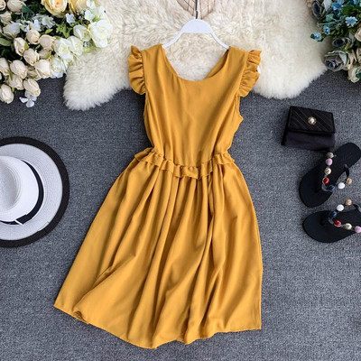 Rochie casual de dama cu maneci scurte in diferite culori