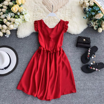 Rochie casual de dama cu maneci scurte in diferite culori