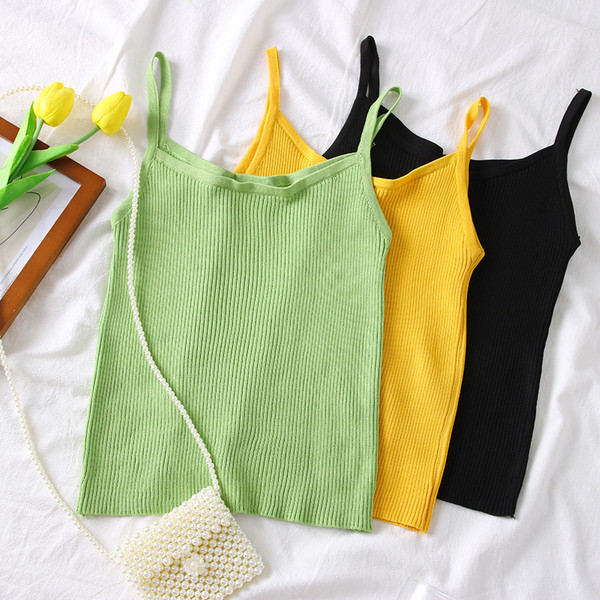 Maieu modern de damă în patru culori cu bretele subțiri