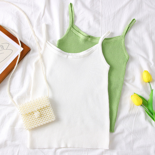 Maieu modern de damă în patru culori cu bretele subțiri