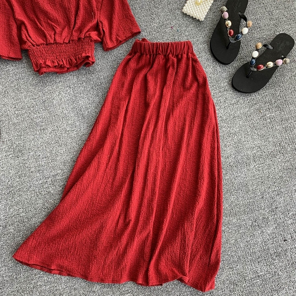 Modern női szett három színben gombokkal