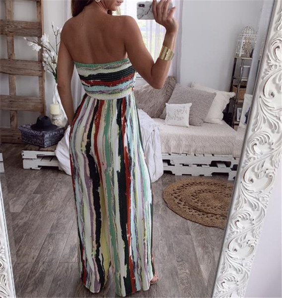 Salopeta de dama stilata in dungi cu cravate - model lat