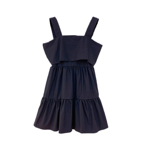 Rochie moderna de dama cu panglica in alb si negru