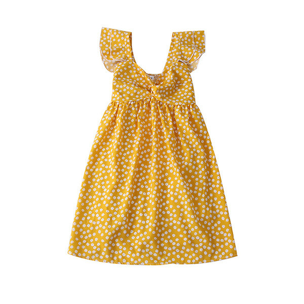 Rochie de dama colorata cu puncte in trei culori