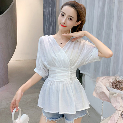 Bluza eleganta de dama cu decolteu in V si maneci 3/4 in trei culori