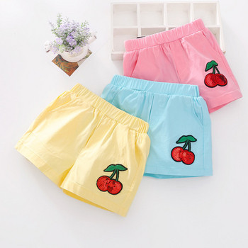 Детски къси панталони за момичета в три цвята с пайети 