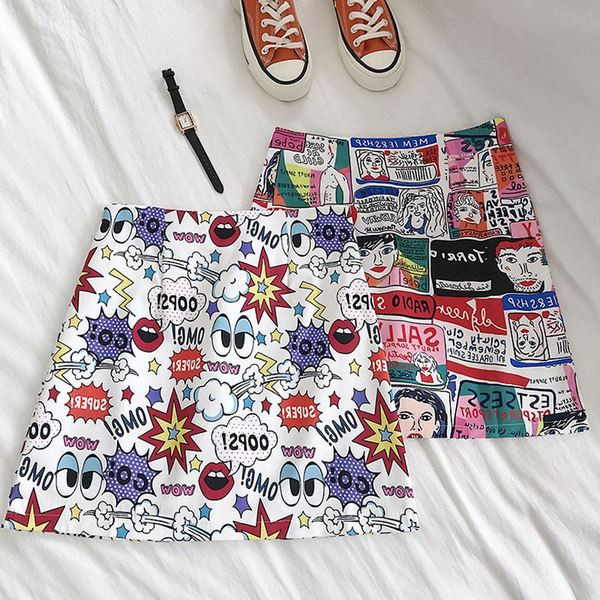 Női színes szoknya, változatos alkalmazásokkal